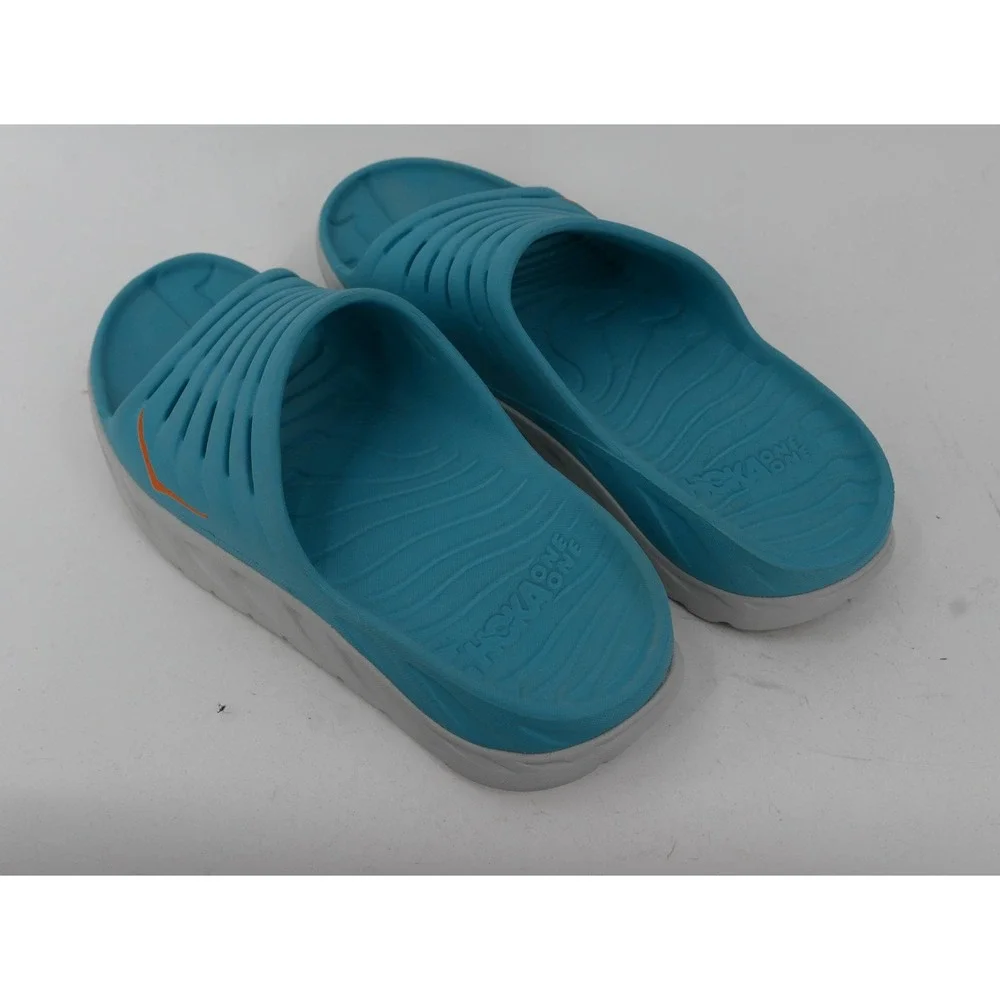 HOKA ONE ONE Ora Recovery Slide Sandals Blue Comfort Cushioned Men's Size 12